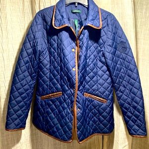 Blue and brown women’s coat size L by Lauren Ralph LaurenNEVER WORN